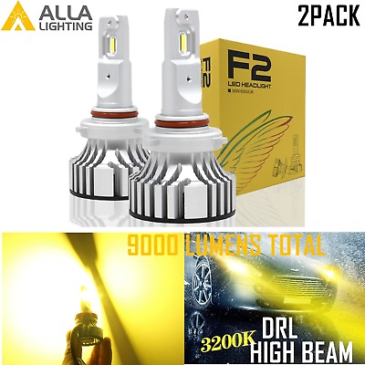 #ad Alla Shinning Golden YELLOW LED 9005 Daytime Running Light Bulb Headlight Change $79.98