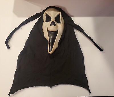 #ad Vintage Scream Ghostface Hooded Smiling Mask Fun World Div Glow In The Dark $32.00