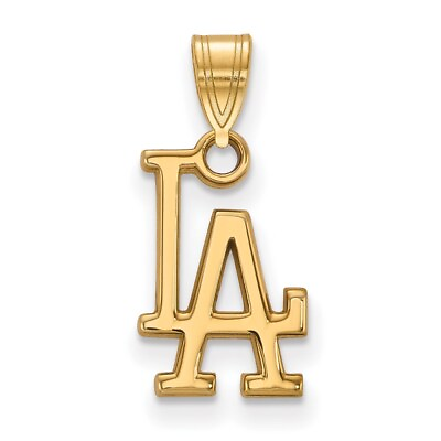 14k Yellow Gold MLB LogoArt Los Angeles Dodgers Letters L A Small Pendant 0.52g $168.00