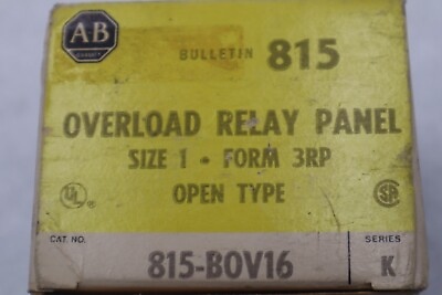 #ad Allen Bradley 815 BOV16 Ser. K Overload Relay Size 1 Open Type STOCK K 3643 $159.99