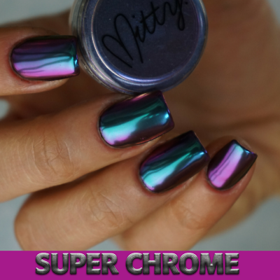 #ad Nail Art Duochrome chrome powder Mirror powder SUPER CHROME Grape Topaz By Mitty $12.60