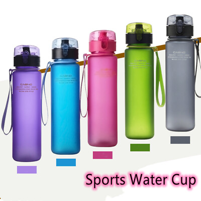 #ad BPA Free Outdoor Sports Water Bottle Portable Leak Proof Tour Hiking Camp Bottle $5.59