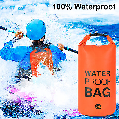 #ad Waterproof Dry Bag Roll Top Outdoor Rafting Kayaking Surfing Sack 2 5 10 20 30L $10.99