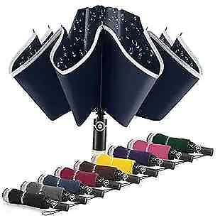 Inverted Umbrella Large Windproof Umbrellas for Rain amp; Sun 46 IN Blue $38.70