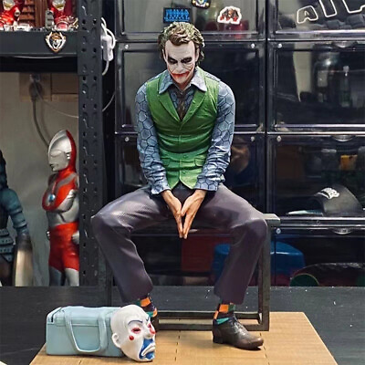 #ad DC Comics Batman Dark Knight Heath Ledger Joker Chair Action Figure Statue Boxed $39.99