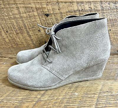 #ad Women Suede Ankle Boots Wedge Michael By Michael Shannon 7.5 Rebeka Bootie Tan $14.99