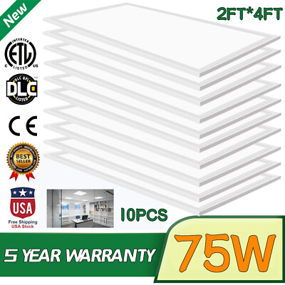 #ad 10PCS 75W LED 2x4 Drop in Ceiling Panels Replacement lightingLED Ceiling Light $528.00