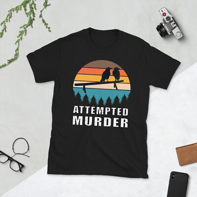 #ad Attempted murder crows bird joke meme Short Sleeve Unisex T Shirt $23.99
