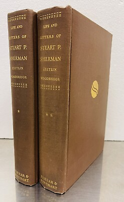 #ad Life and Letters of Stuart P. Sherman by Jacob Zeitlin 1929 HC 2 Volumes $29.95