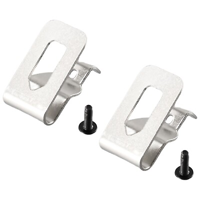 #ad Belt Clip Part Replacement Silver 2pcs 45*28mm Accessories Belt Clip Hooks $8.08