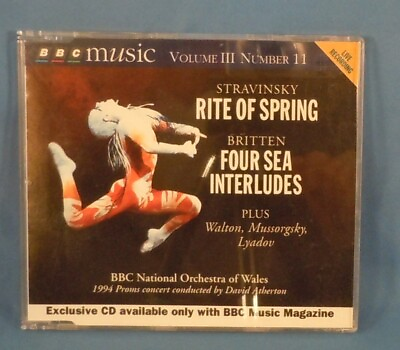 #ad CD Stravinsky RITE OF SPRING Britton 4 SEA INTERLUDES BBC Music Vol III No 11 $3.99