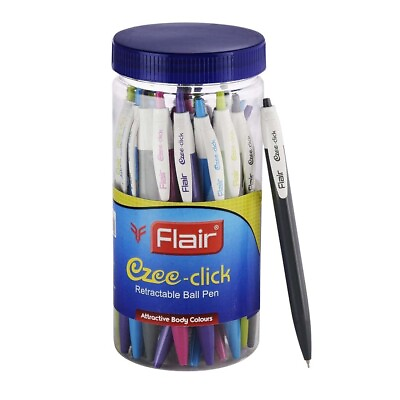 #ad #ad Flair Ezee Click 0.7 to 1 mm Ball Pen Jar Pack For Blue Ink Pack of 25 Pens F S $20.50