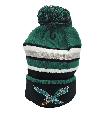 #ad Philadelpia Eagles Pompom Hat Warm Winter Beanie Throwback Logo $20.25