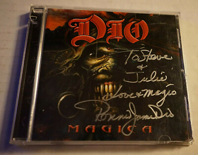 #ad Dio Magica Cd Autographed By Ronnie James Dio 2000 Near Mint $250.00