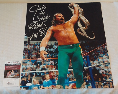 #ad JAKE ROBERTS Snake Autographed Signed 16x20 Photo JSA WWE WWF HOF Inscription $79.99