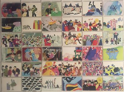 #ad Beatles Yellow Submarine Photo Oversize Card Set 72 Cards Comic Images 1999 $10.45