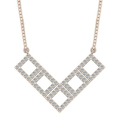 #ad #ad Rose Gold Fashion Pendant Necklace Round Diamond I1 G 0.70Ct Prong Set 0.80 Inch $536.79