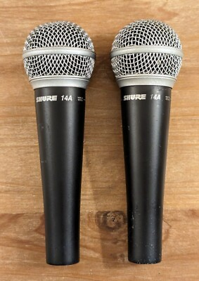 #ad Shure 14A Dynamic Low Z Wired Microphone Lot Of 2 $74.99