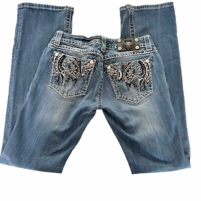 #ad Miss Me Boot Cut Jeans Size 29 Embellished Denim $36.99