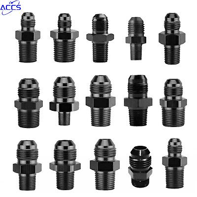 #ad 1 2 4PCS AN4 AN6 AN8 AN10 AN12 Straight Male Flare Fuel Hose End Fitting Adapter $6.69