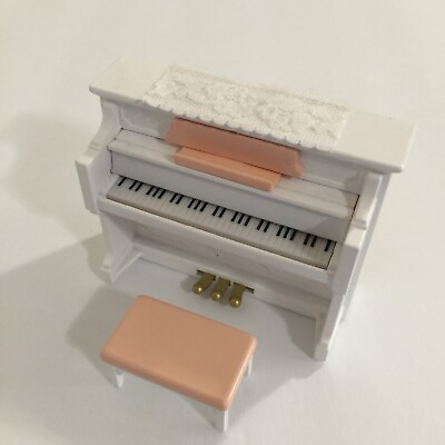 #ad Sylvanian Families Calico Critters White Piano With Pink Bench Lace $10.40