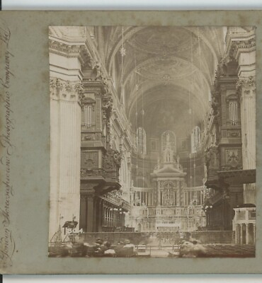 #ad The Choir St John#x27;s Cathedral London Stereoscopic Stereoview $20.00