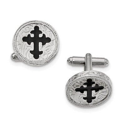 #ad Symbols of Faith Silver Tone Cross Cuff Links $97.00