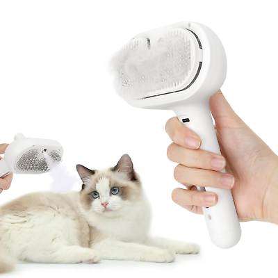 #ad #ad Cat Steam Brush for Shedding Cat Grooming Brush with Water Tank and Release But $24.99