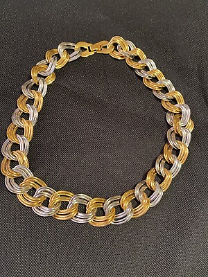 #ad 18” Mixed metal big link chain necklace $13.00