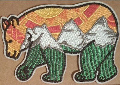 Bear embroidered Iron on patch $5.95