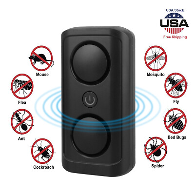 #ad 2023 Ultrasonic Pest Repeller Control Electronic Repellent BUG Mice Rat Reject $12.99
