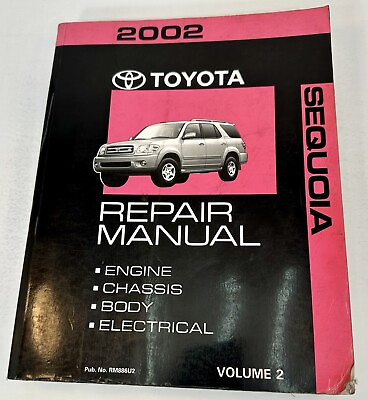 #ad 2002 Toyota OEM SEQUOIA Repair Manual Vol 2 ONLY RM866U2 $39.95