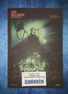 #ad Liam Gallagher Hand Signed Autograph 8x12 Photo COA Oasis $180.50