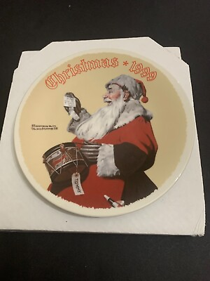 #ad 1999 Norman Rockwell Drum For Tommy Christmas Plate by Knowles $12.99