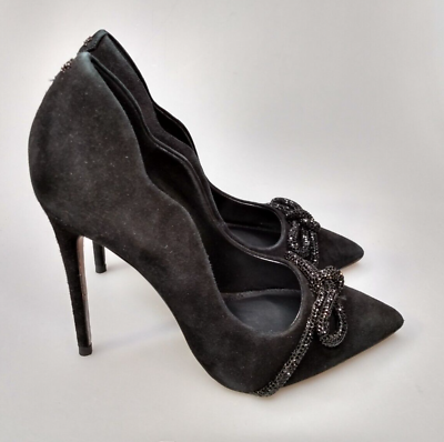 #ad Sam Edelman Women#x27;s Deela Pump Black Suede Dress High Heels Size 7 $49.99