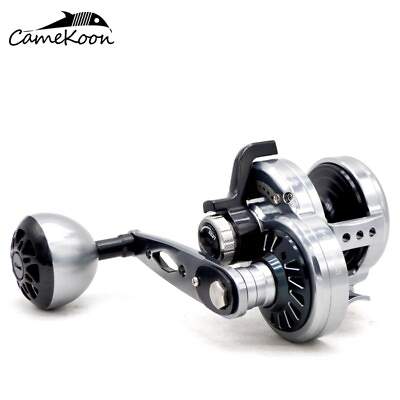 #ad CAMEKOON Trolling Casting Reel Conventional Lever Drag Saltwater Jigging Fishing $186.76