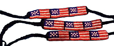 Bracelet Beaded American Flag $2.98