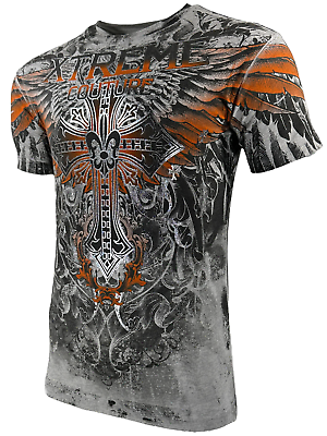 #ad Xtreme Couture By Affliction Men#x27;s T shirt Faith amp; Glory Wings Cross S 5XL $26.99