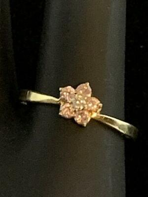 #ad Vintage 10 K Yellow Gold Cluster Ring Signed C amp; B Sz 6 1 2 W Gift Box R59 $115.00
