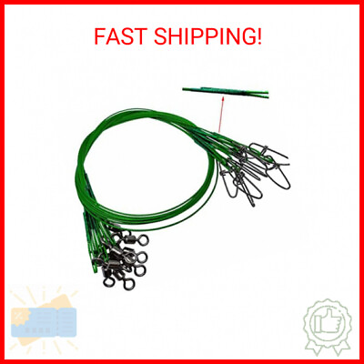 25 30 PCS Stainless Steel Fishing Wire Leader Line19.68quot; 100 120Lb Heavy Duty F $17.46