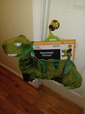 Way To Celebrate Halloween Infant Baby Toddler Dinosaur Green Costume Sz 3T 4T $24.97