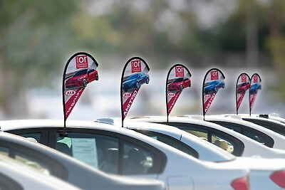#ad Clip On Business and Car Dealership Window Flags 2 Flag Kits Business Flags 3 D $35.00