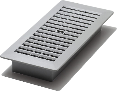 #ad Decor Grates PL410 GY 4 Inch by 10 Inch Plastic Floor Register Frost Grey $10.18