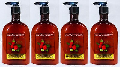 #ad 4 Bath Body Works SPARKLING CRANBERRY CIDER Nourishing Hand Soap Liquid Wash 8oz $37.99