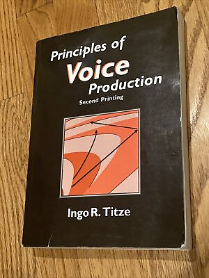 #ad Principles of Voice Production Book Ingo R. Titze 2nd Printing $75.99