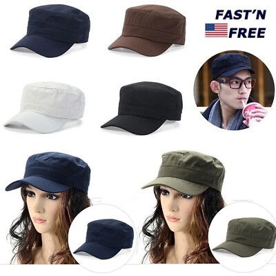 #ad Men Women Retro Style Casual Army Cadet Hat Baseball Cap Military Sun Hat USA $8.55