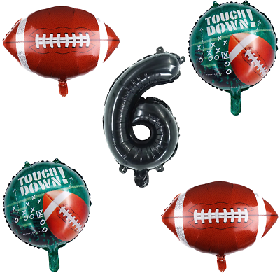 #ad Football Balloon Bouquet Football Touchdown and Age Number Balloons for Parties $11.95