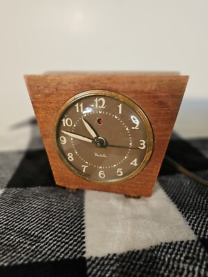 #ad #ad Vintage Old Working Westelox Model S7 H Spinx Mid century Modern Alarm Clock $75.00