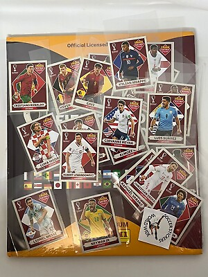 #ad FIFA WORLD CUP 2022 COMPLETE BASE EXTRA STICKERS SET WITH ALBUM $148.99