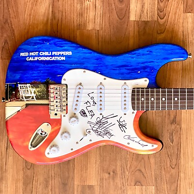 #ad RED HOT CHILI PEPPERS Signed Guitar Custom 1 1 JSA COA ALL 4 KIEDIS FLEA SMITH1 $4999.99